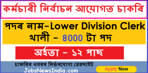 কৰ্মচাৰী নিৰ্বাচন আয়োগত চাকৰি । কেনেকৈ আৰু কত আবেদন কৰিব সবিশেষ জানক ইয়াত ।