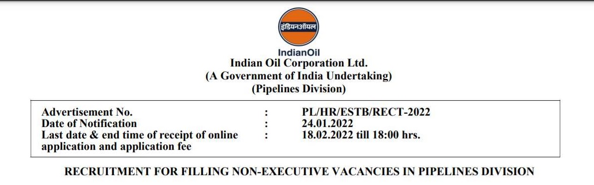 IOCL-Pipelines-Division-Recruitment